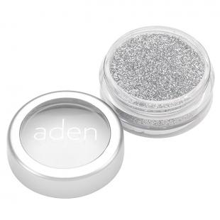 Блеск для лица и тела ADEN COSMETICS GLITTER POWDER №02 Silver Shimmer