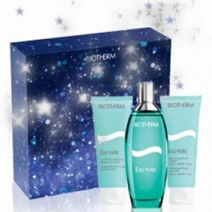 Набор BIOTHERM EAU PURE (Спрей для тела  50ml+гель для душа 75ml+молочко для тела 75ml)