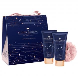 Набор подарочный Sparkle & Shine (гель для душа 100ml+крем для тела 100ml+мочалка) с ароматом кедра и лимона