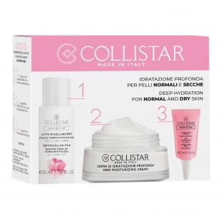 Набор COLLISTAR DEEP MOISTURIZING KIT (крем для лица 30ml+мицеллярное молочко 3 в 1 для снятия макияжа 35ml+гидрогель для кожи вокруг глаз 5ml)