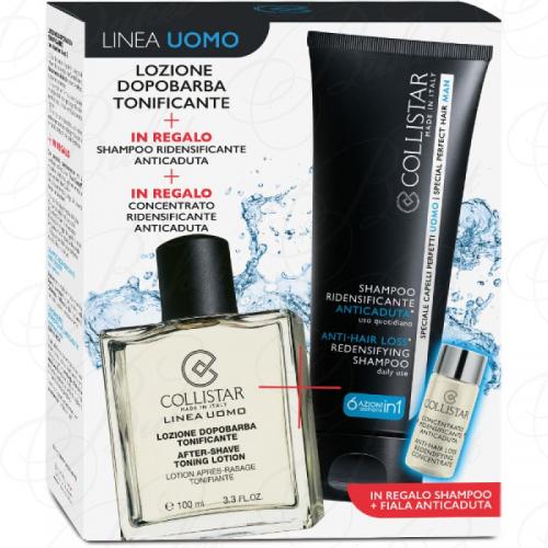 Набор COLLISTAR LINEA UOMO KIT (лосьон после бритья 100ml+шампунь для волос 100ml+концетрат для волос 6ml)