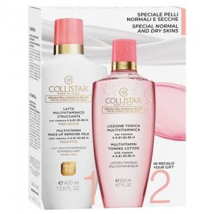 Набор COLLISTAR MULTIVITAMIN KIT (молочко для снятия макияжа 400ml+лосьон-тоник для лица 200ml)