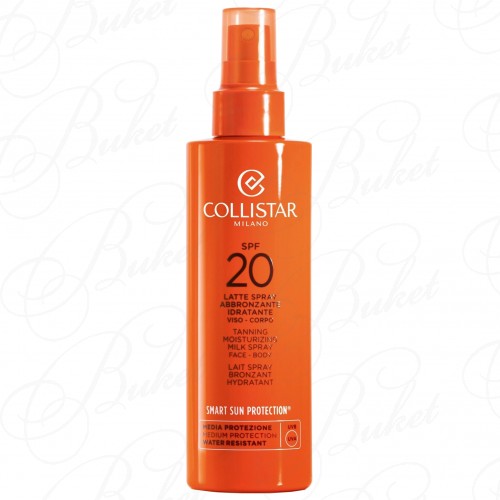 Молочко для лица и тела COLLISTAR TANNING MOISTURIZING MILK SPRAY SPF 20 200ml