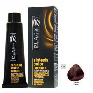 Крем-краска для волос Black Professional Line COLOR CREAM SINTESIS Ammonia Free 4.36 Каштан 100ml