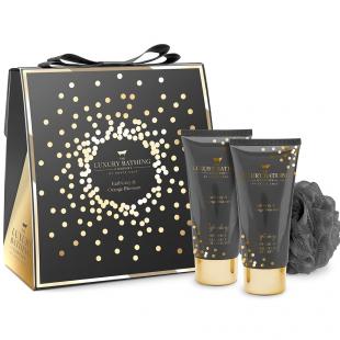 Набор подарочный Sparkle & Shine (гель для душа 100ml+крем для тела 100ml+мочалка) с ароматом чая с бергамотом и цветов апельсина