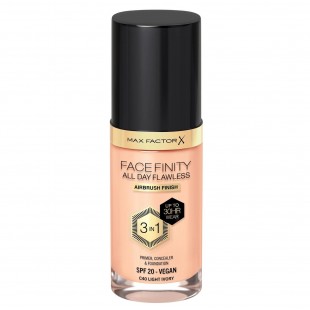 Тональный крем MAX FACTOR MAKE UP FACEFINITY ALL DAY FLAWLESS 3-in-1 VEGAN FOUNDATION №40C Light Ivory