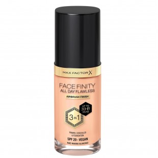 Тональный крем MAX FACTOR MAKE UP FACEFINITY ALL DAY FLAWLESS 3-in-1 VEGAN FOUNDATION №45N Warm Almond