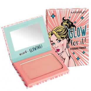 Пудра-хайлайтер для лица MISSLYN MAKE UP GLOW FOR IT! STROBING POWDER №04 Mind Glowing!