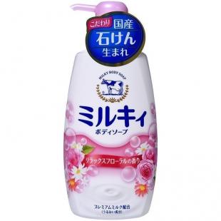 Жидкое мыло для тела COW BRAND MILKY BODY SOAP Цветы 550ml