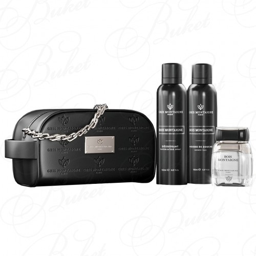 Набор Gris Montaigne Paris BOIS MONTAIGNE SET (extrait de parfum 80ml+sh/muss 150ml+deo 150ml+cosmetic bag)