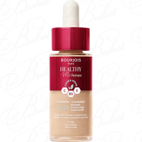 Сыворотка тональная BOURJOIS MAKE UP HEALTHY MIX SERUM №53W Light Beige