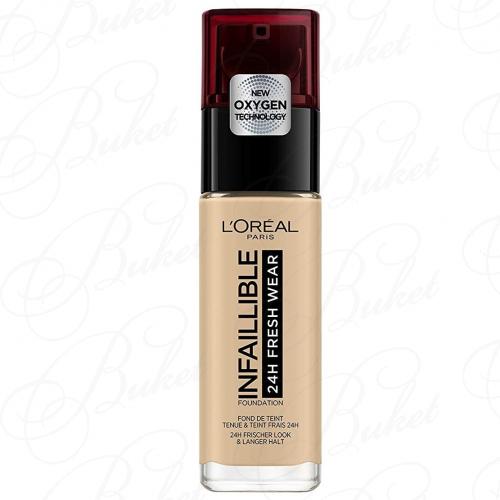 Тональный крем L`OREAL MAKE UP INFALLIBLE 24Н FRESH WEAR FOUNDATION №100 Linen/Лён
