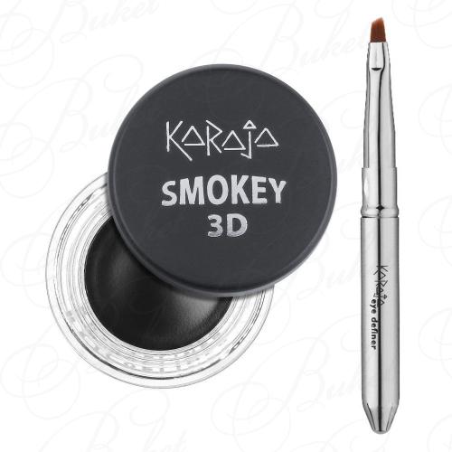 Подводка для глаз KARAJA SMOKEY 3D GEL EYELINER №01 Black