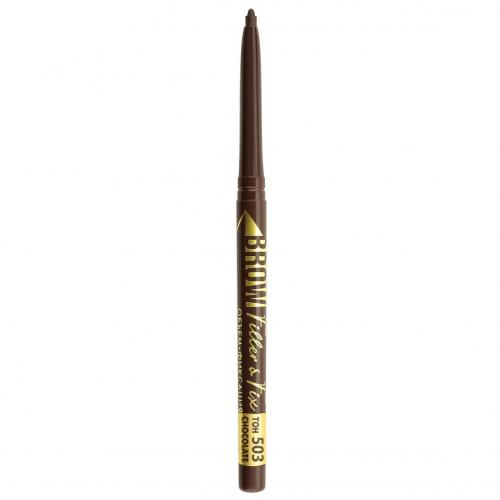 Карандаш для бровей LUXVISAGE BROW FILLER & FIX №503 Chocolate