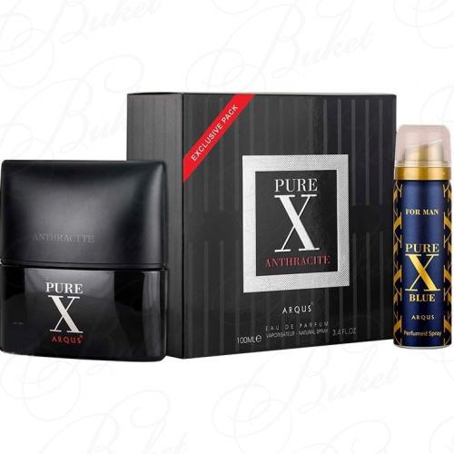 Набор Lattafa ARQUS PURE X ANTHRACITE SET (edp 100ml+deo 50ml)