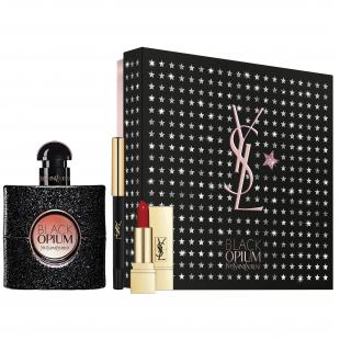 YVES SAINT LAURENT BLACK OPIUM SET (edp 50ml+карандаш для век+мини-помада Rouge Pur Couture №01 Le Rouge 1.5g)