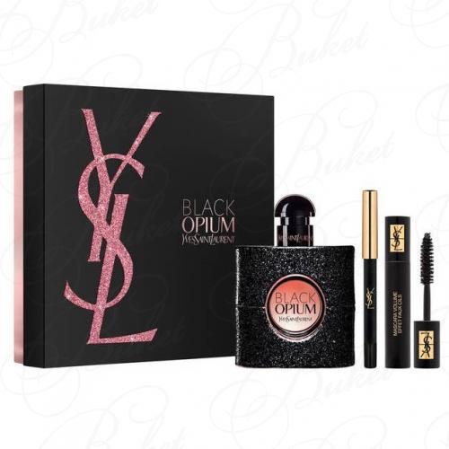 Набор YVES SAINT LAURENT BLACK OPIUM SET (edp 50ml+карандаш для век+тушь для ресниц volume effet faux cils 01 2ml)