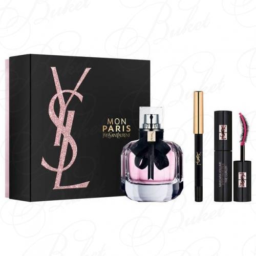 Набор YVES SAINT LAURENT MON PARIS SET (edp 50ml+карандаш для век+тушь для ресниц volume effet faux cils сurler 01 2ml)