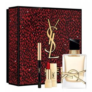 YVES SAINT LAURENT LIBRE SET (edp 50ml+мини-карандаш для век+мини-помада Rouge Pur Couture №01 Le Rouge 1.5g)