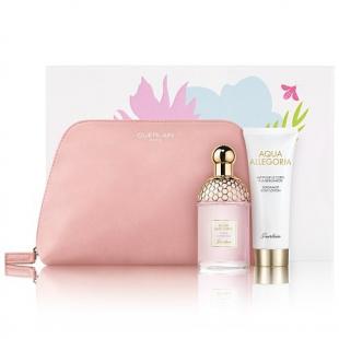 GUERLAIN AQUA ALLEGORIA FLORA CHERRYSIA SET (edt 75ml+b/lot 75ml+косметичка)