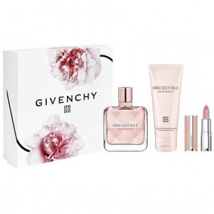 GIVENCHY IRRESISTIBLE SET (edp 50ml+b/lot 75ml+бальзам для губ Givenchy Rose Perfecto №01 2.2g)