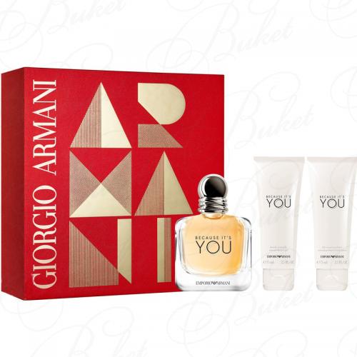 Набор ARMANI BECAUSE IT`S YOU SET (edp 100ml+b/lot 75ml+sh/gel 75ml)