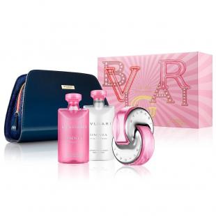 BVLGARI OMNIA PINK SAPPHIRE SET (edt 65ml+b/lot 75ml+sh/gel 75ml+POUCH)