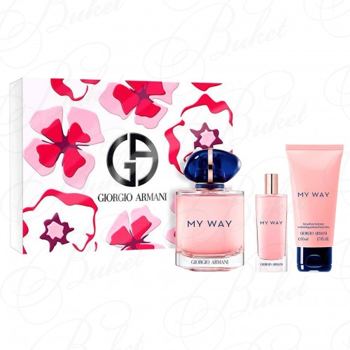 Набор ARMANI MY WAY SET (edp 90ml+b/lot 50ml+edp 15ml)