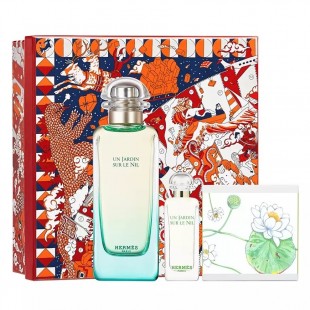 HERMES UN JARDIN SUR LE NIL SET (edt 100ml+edt 7.5ml+perfumed soap)