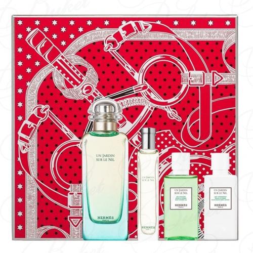 Набор HERMES UN JARDIN SUR LE NIL SET (edt 100ml+b/lot 40ml+sh/gel 40ml+edt 15ml)