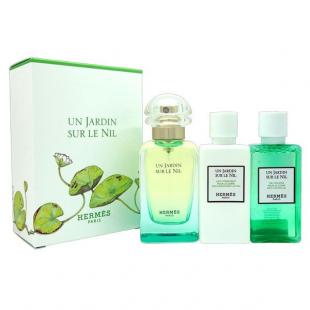 HERMES UN JARDIN SUR LE NIL SET (edt 50ml+b/lot 40ml+sh/gel 40ml)