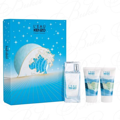 Набор KENZO L`EAU KENZO POUR FEMME SET (edt 50ml+sh/gel 50ml+b/lot 50ml)