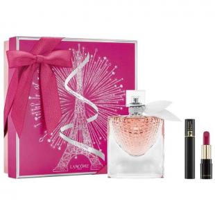 LANCOME LA VIE EST BELLE ECLAT SET (edp 50ml+помада L'Absolu Rouge Matte 1.6g+тушь для ресниц Hypnose mascara 2ml)