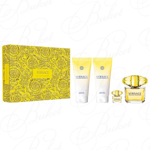 Набор VERSACE YELLOW DIAMOND SET (edt 90ml+edt 5ml+b/lot 100ml+sh/gel 100ml)
