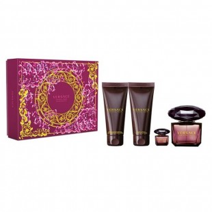 VERSACE CRYSTAL NOIR SET (edt 90ml+edt 5ml+b/lot 100ml+sh/gel 100ml)