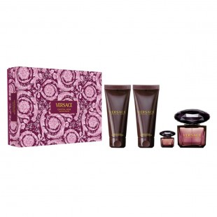 VERSACE CRYSTAL NOIR SET (edp 90ml+b/lot 100ml+sh/gel 100ml+edp 5ml)