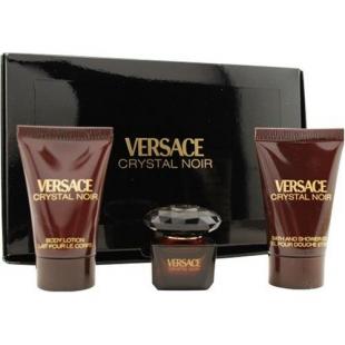 VERSACE CRYSTAL NOIR SET (edt 5ml+b/lot 25ml+sh/gel 25ml)