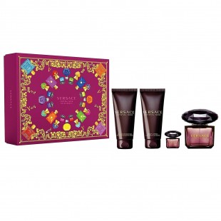 VERSACE CRYSTAL NOIR SET (edt 50ml+edt 5ml+b/lot 50ml+sh/gel 50ml)