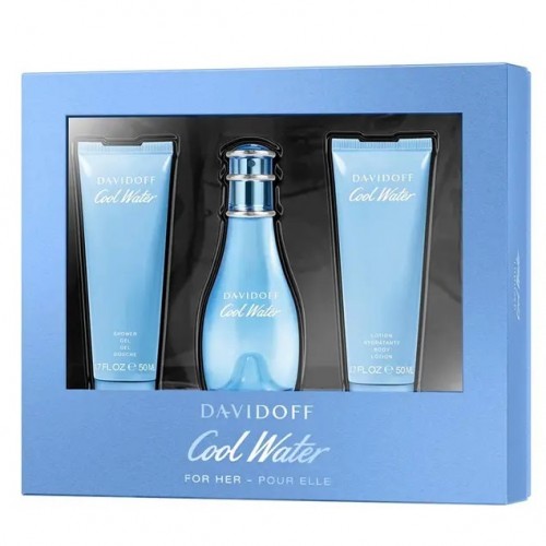 Набор DAVIDOFF COOL WATER SET (edt 50ml+b/lot 50ml+sh/gel 50ml)