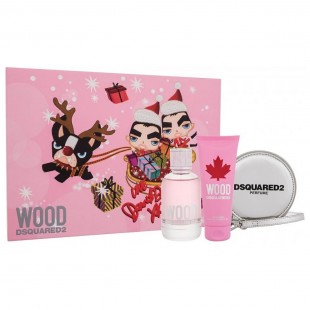 DSquared2 WOOD POUR FEMME SET (edt 100ml+sh/gel 100ml+purse)