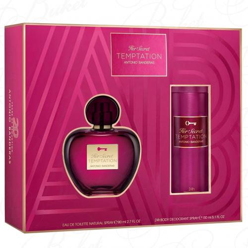 Набор ANTONIO BANDERAS HER SECRET TEMPTATION SET (edt 80ml+deo 150ml)