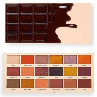 Палетка теней для век MAKEUP REVOLUTION CHOCOLATE EYESHADOW PALETTE Caramel Nudes