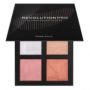 Палетка хайлайтеров для лица MAKEUP REVOLUTION PRO 4K HIGHLIGHTER PALETTE Rose Gold