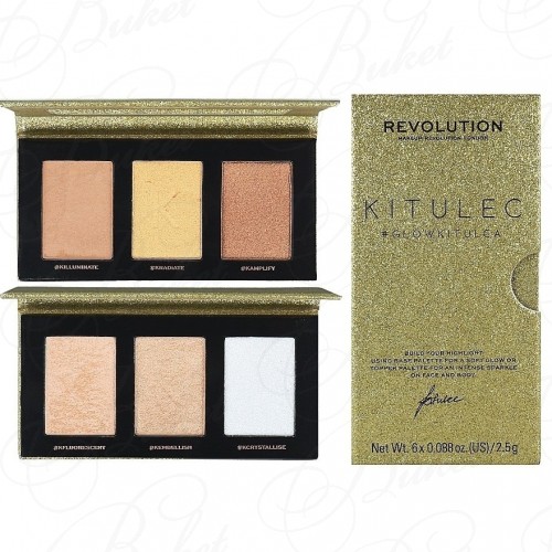 Палетка хайлайтеров для лица MAKEUP REVOLUTION x KITULEC #GLOWKITULCA
