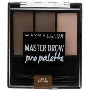 Тени для бровей MAYBELLINE MAKE UP MASTER BROW PRO PALETTE Soft Brown