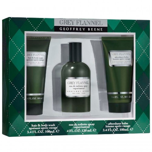 Набор Geoffrey Beene GREY FLANNEL SET (edt 120ml+a/sh balm 100ml+sh/gel 100ml)