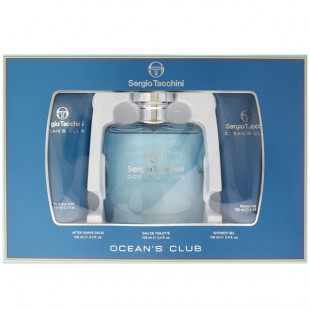 SERGIO TACCHINI OCEAN'S CLUB SET (edt 100ml+a/sh balm 100ml+sh/gel 100ml)