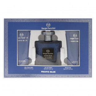 SERGIO TACCHINI PACIFIC BLUE SET (edt 100ml+a/sh balm 100ml+sh/gel 100ml)