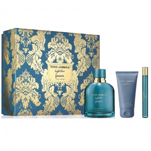 DOLCE & GABBANA LIGHT BLUE FOREVER POUR HOMME SET (edp 100ml+edp 10ml+a/sh balm 50ml)