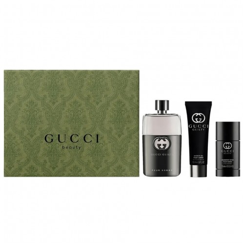 Набор GUCCI GUILTY POUR HOMME SET (edt 90ml+deo-stick 75ml+sh/gel 50ml)